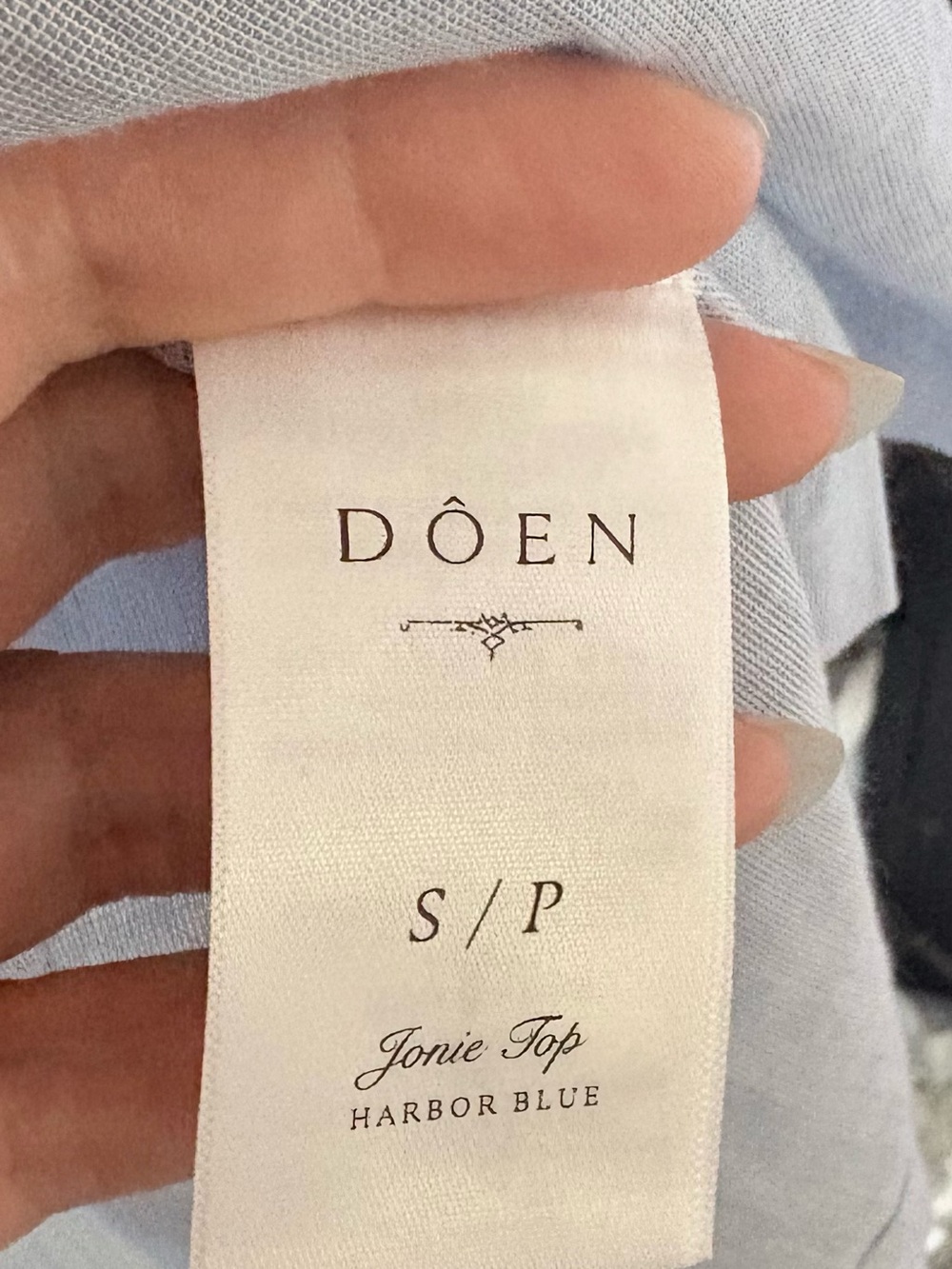 DÔEN Jonie top in Harbor Blue size S. New with tags! - Picture 6 of 7